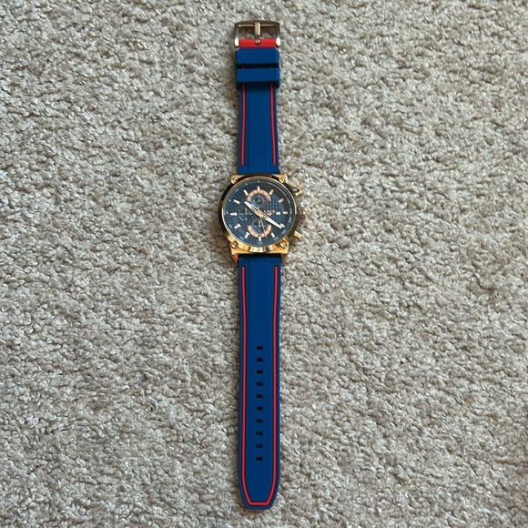 LIGE Dream men’s vintage rose gold red/blue adjustable wristwatch one‎ size - Picture 3 of 6